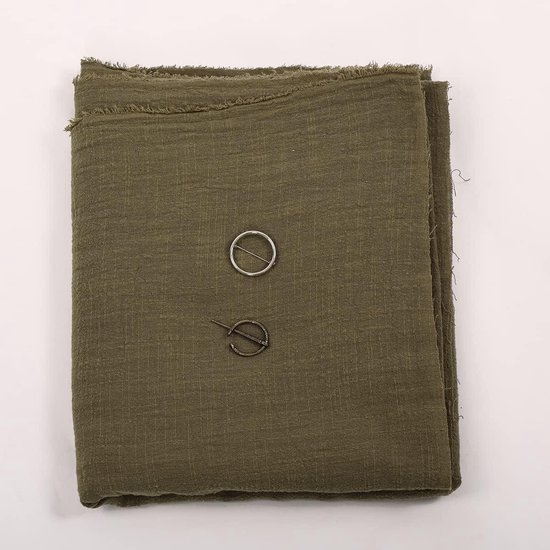 Allecta - Middeleeuws gewaad met capuchon, legergroen, 230cm x 130cm - Sjaal, hoed, sjerp van allecta — afbeelding 3