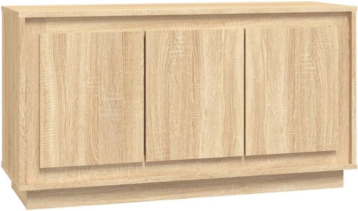 Dressoir 102x35x55 cm met 6 vakken en praktische deuren in Sonoma eiken