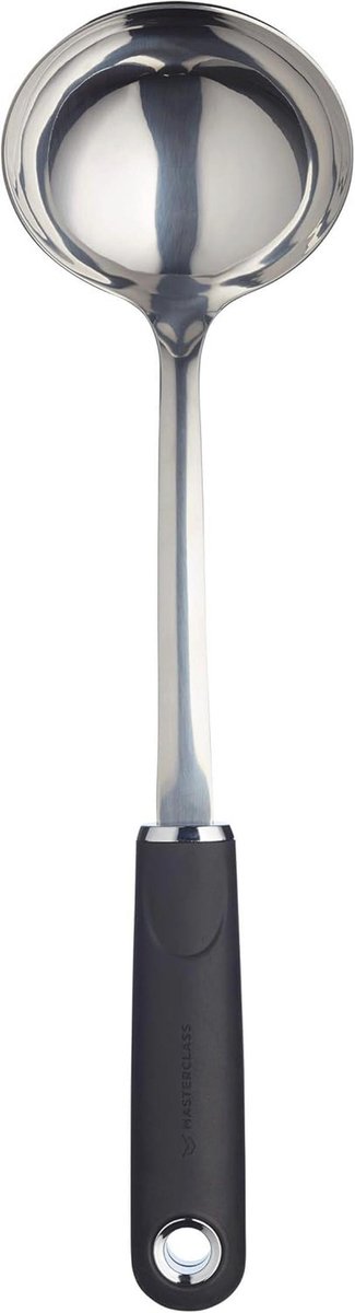 Roestvrijstalen soeplepel met zachte handgreep - 34 cm