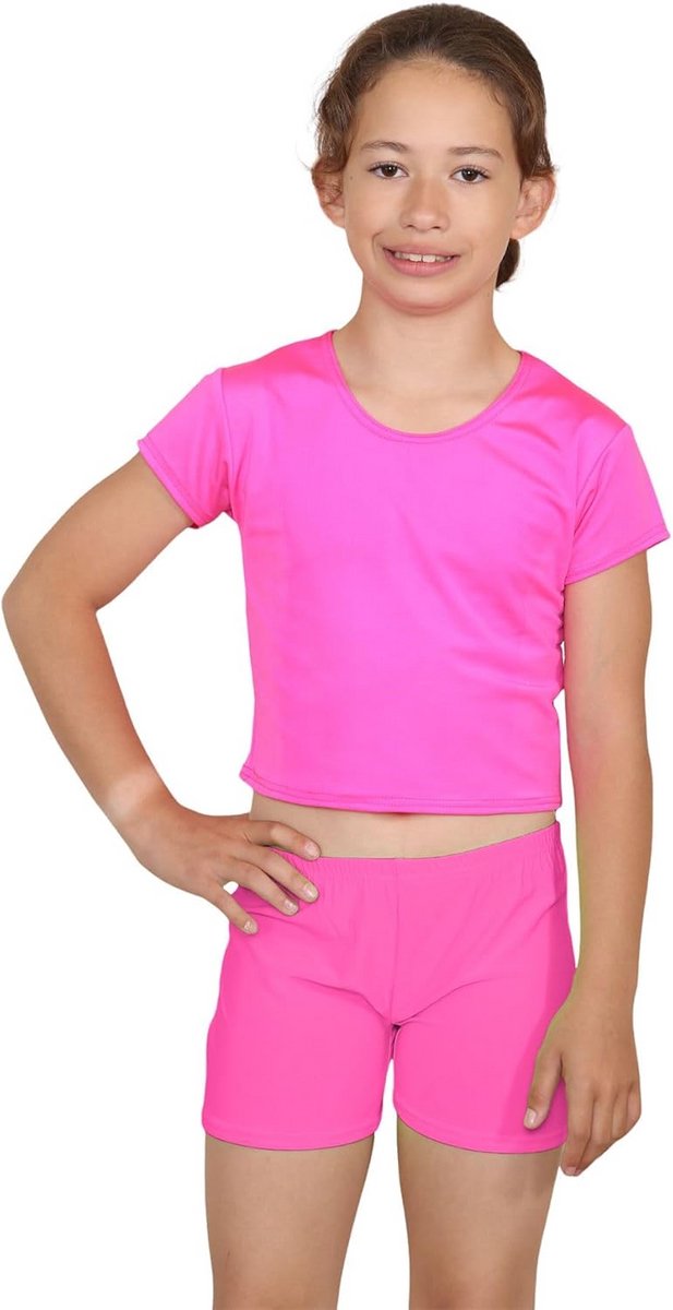 Neon Gymnastiekshorts en Rekbare Hotpants voor Meisjes - Comfortabel voor Sport en Dans — afbeelding 5