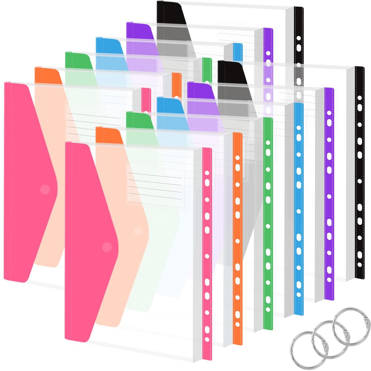 IMPERATORIS® Documentenmap - Envelopmap Organizer - Zakelijke Aktetas en Portfolio Organizer voor Notepad, Telefoon en Kaarten - Ideaal voor Thuis, School en Kantoor - 12 Stuks