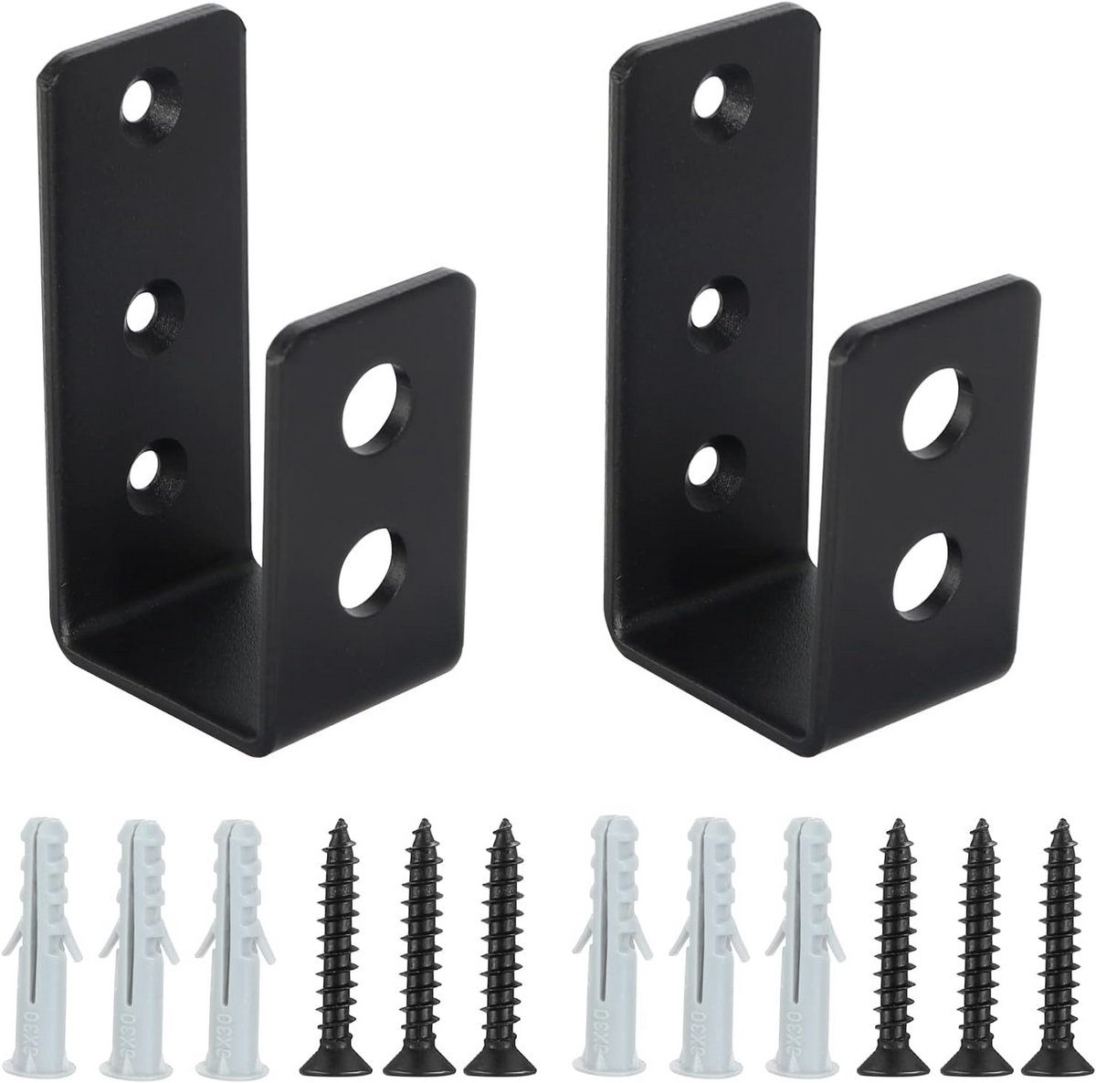 Robuuste U-hoekhouder Deurklemmen - 2 Stuks metalen hoekbeugels voor veilige montage