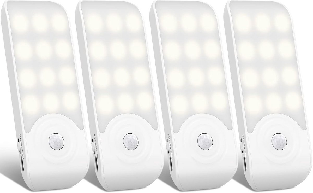LED Lamp met Bewegingsmelder en USB C Oplaadbaar - Ideaal voor Kasten, Slaapkamers en Gangen