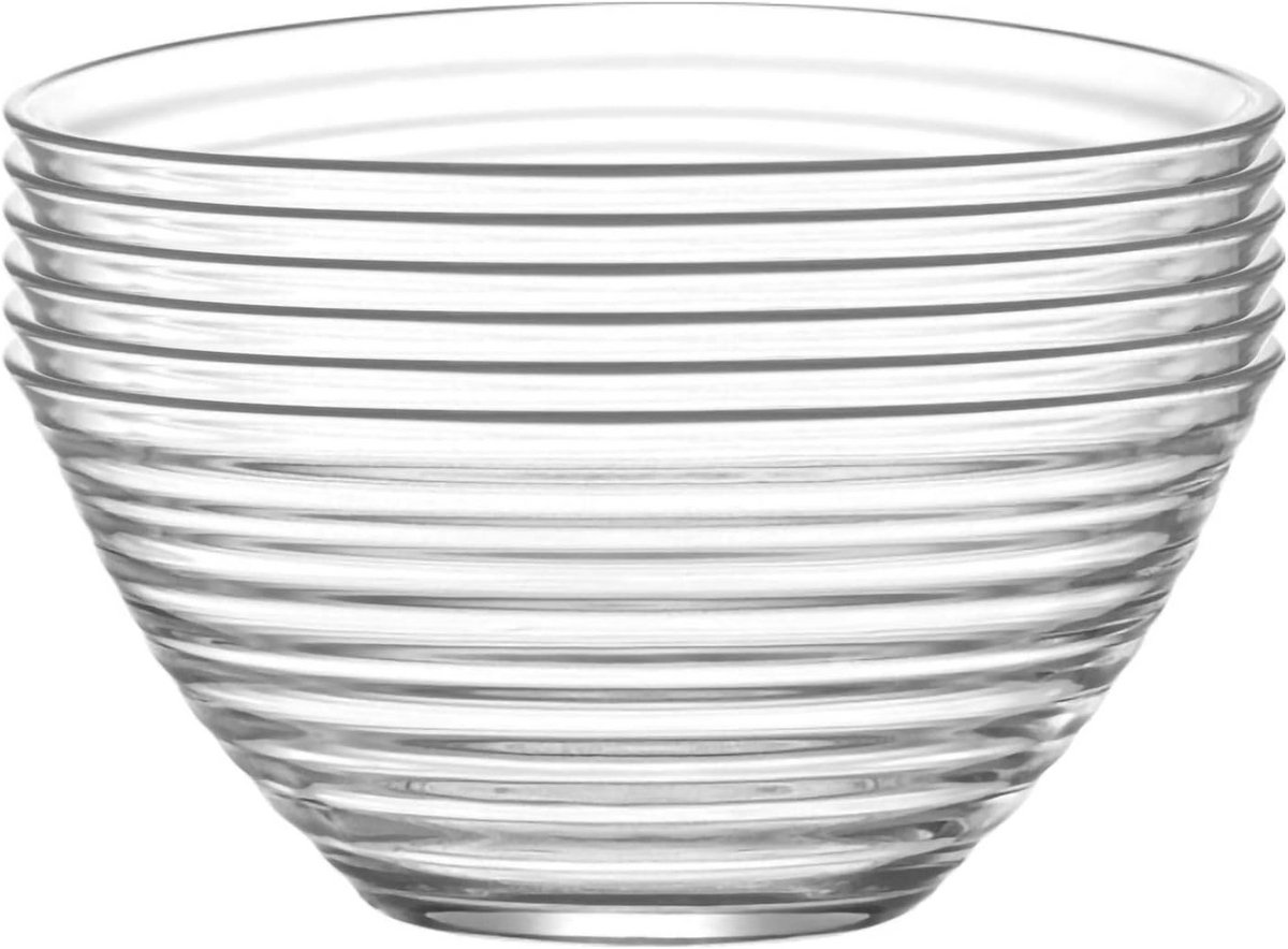 Glazen Slakom Set - 2 Stuks - 2 Liter - Ideaal voor Pasta en Popcorn