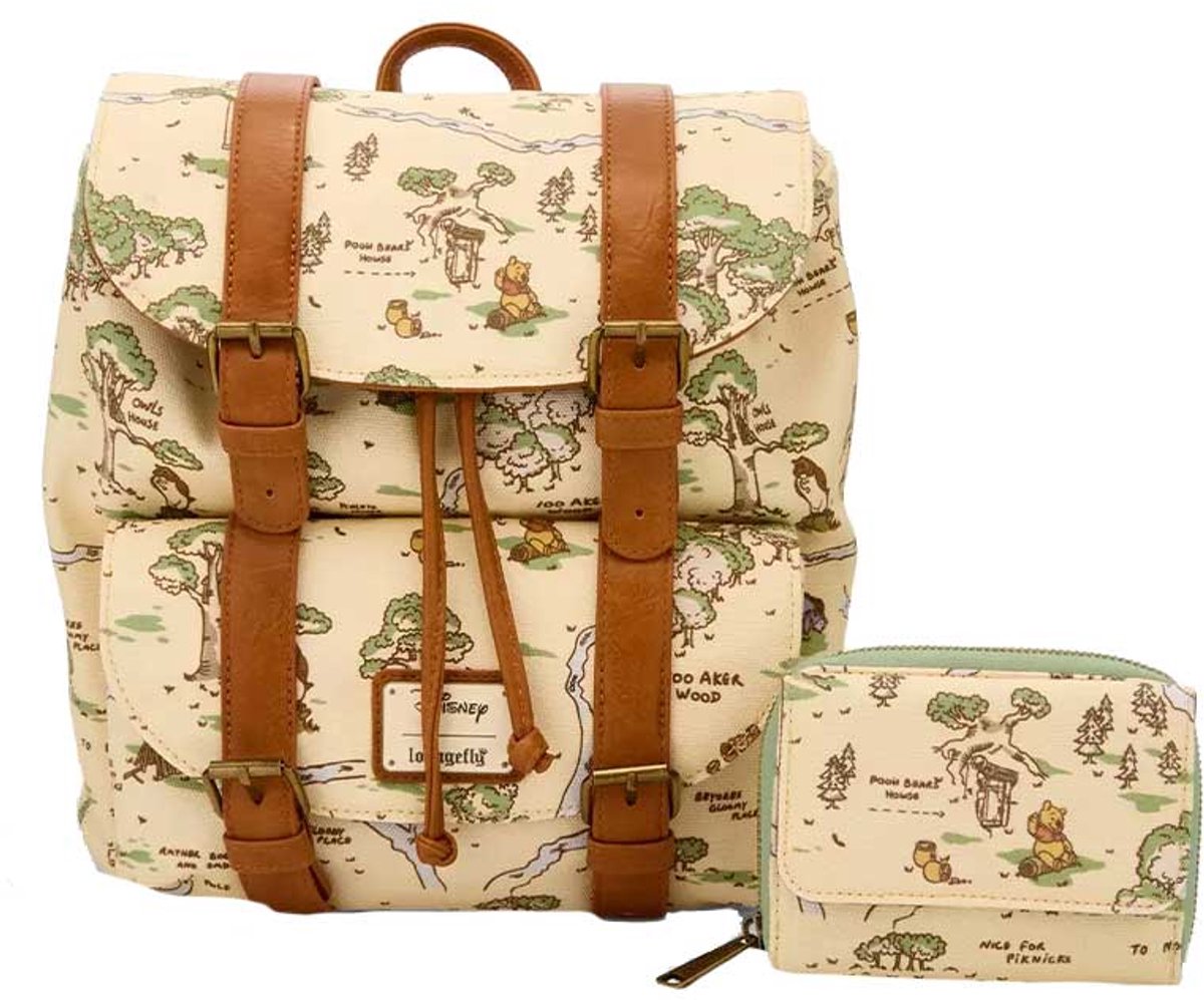 Disney Loungefly Backpack Winnie the Pooh Hundred Acre Wood Map Exclusive – foto 5