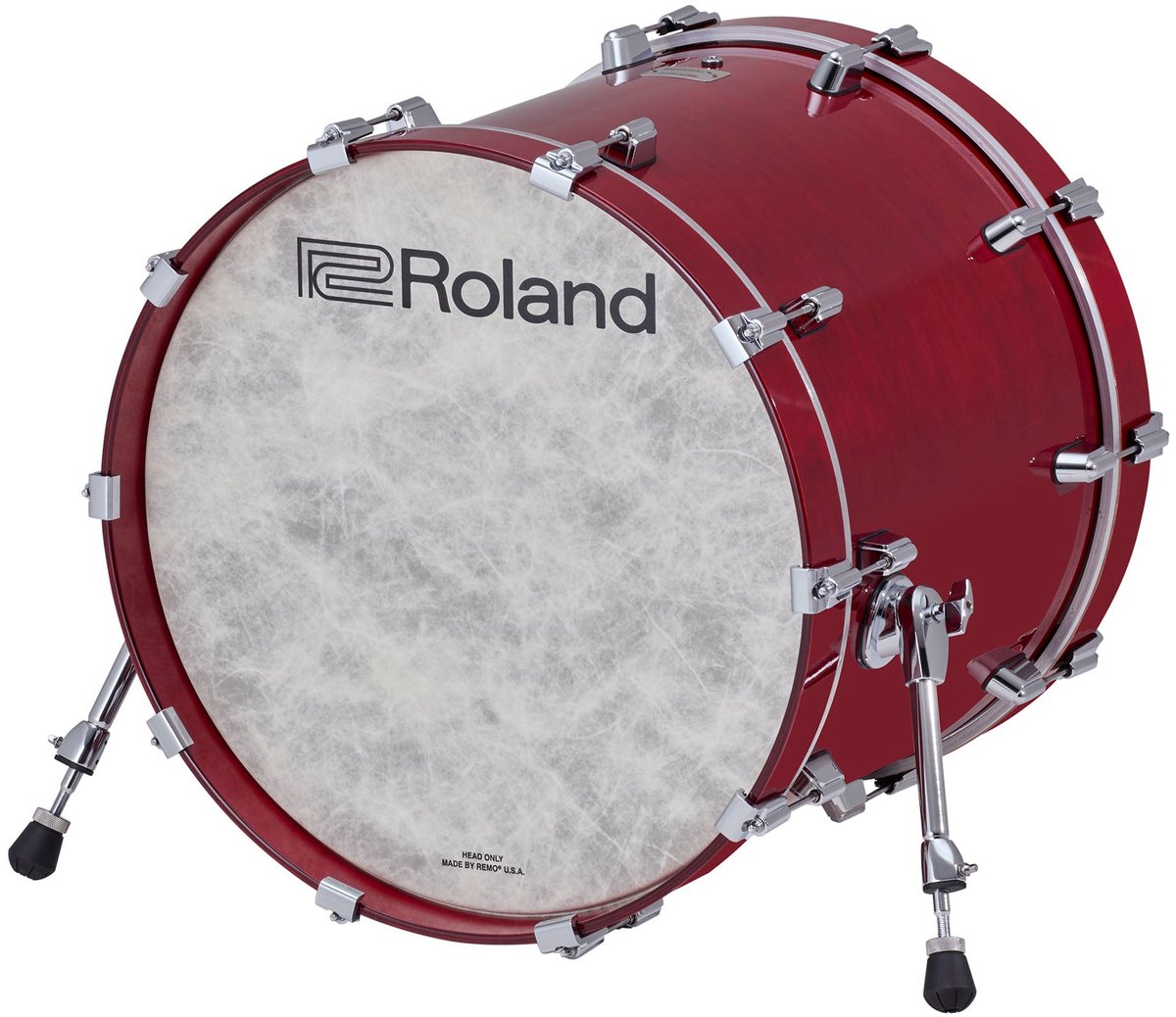 Roland KD‑22‑GC – Gloss Cherry - 22” V‑Drums Acoustic Design Bassdrumpad