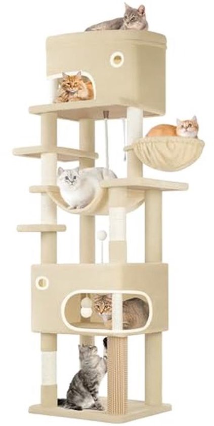 XL2 Tongtian Boom Kat Klimrek Grote Krabpaal Springplatform Geïntegreerde Plank Villa Warm Kattennest  15