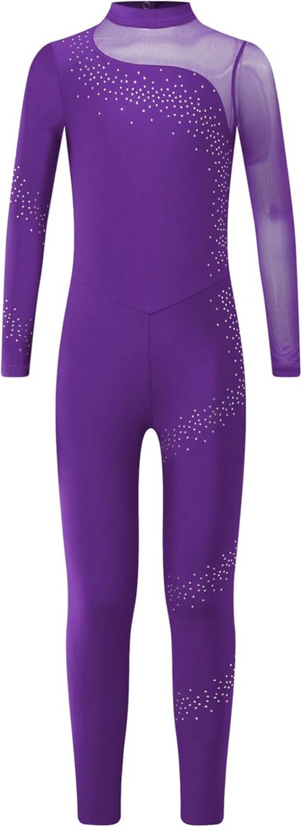 Glitter Turnpakje Lange Mouwen voor Meisjes – Ideaal voor Ballet, Gymnastiek en Kunstschaatsen Glitter Turnpakje Lange Mouwen voor Meisjes – Ideaal voor Ballet, Gymnastiek en Kunstschaatsen