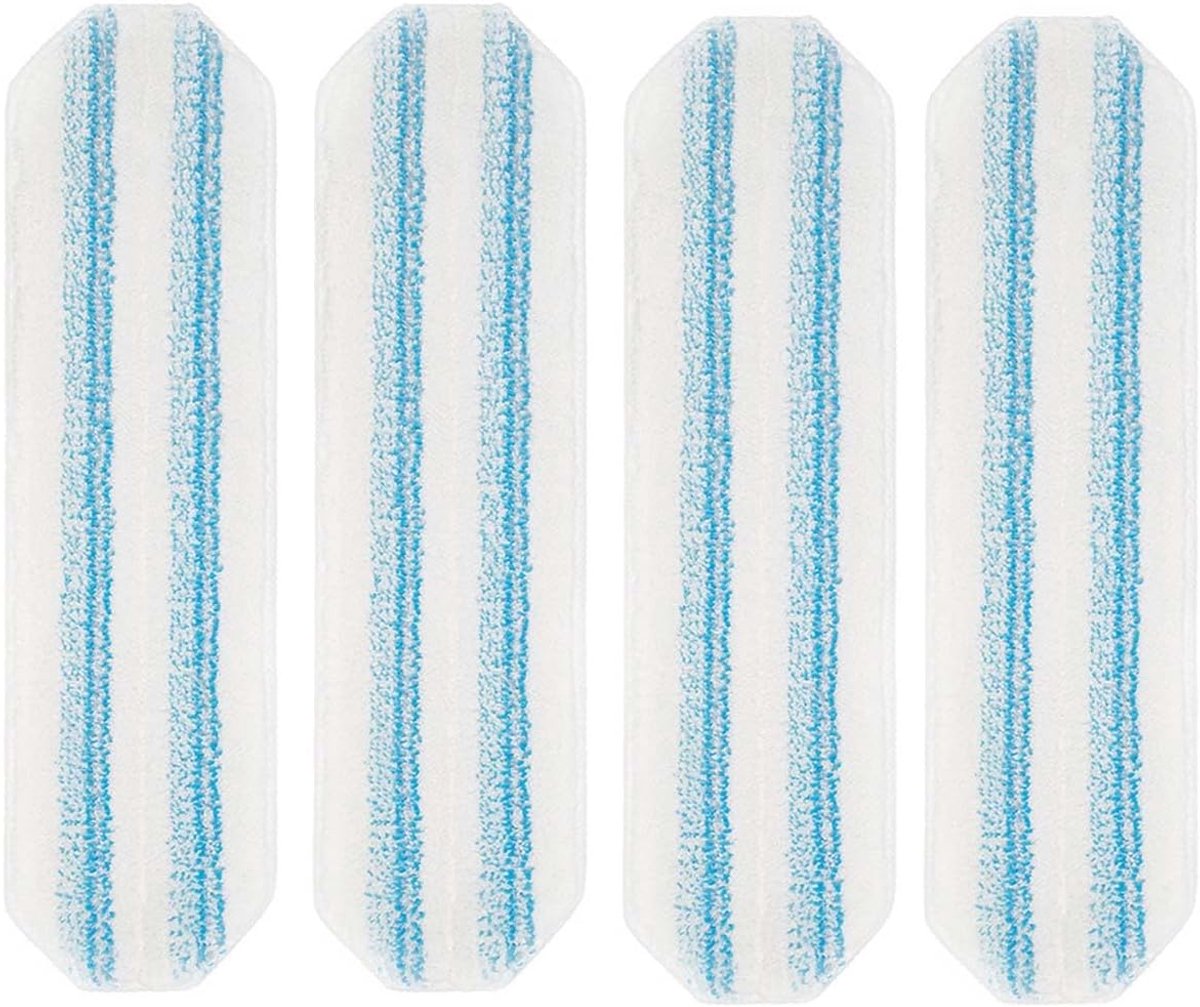 MDUG 4-delige set dweilpads geschikt voor OCedar H2prO vlakdweilsystemen - met herbruikbare microvezeldweilkoppen - geschikt voor diverse vloertypen