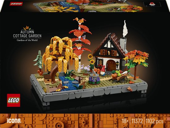 LEGO Icons Herfsttuin met Cottage Herfstdecoratie - Bouwpakket voor Volwassenen - 11372
