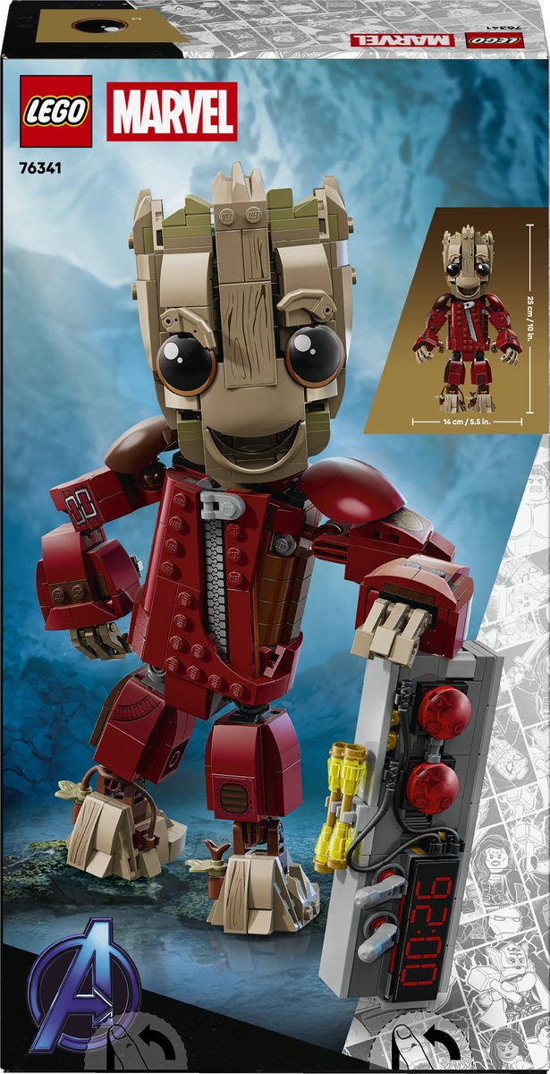 LEGO Marvel Groot in Ravager Jumpsuit - Bouwbaar Superheld Speelgoed voor Kinderen - 76341 – foto 8