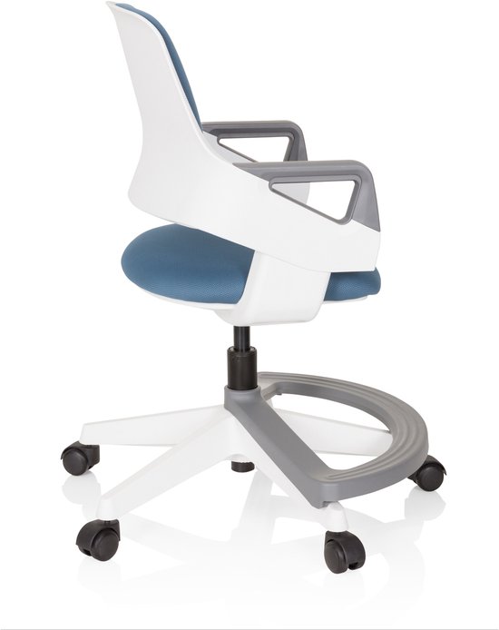 hjh OFFICE KID Flex - Chaise de bureau enfant - Bleu gris - Tissu