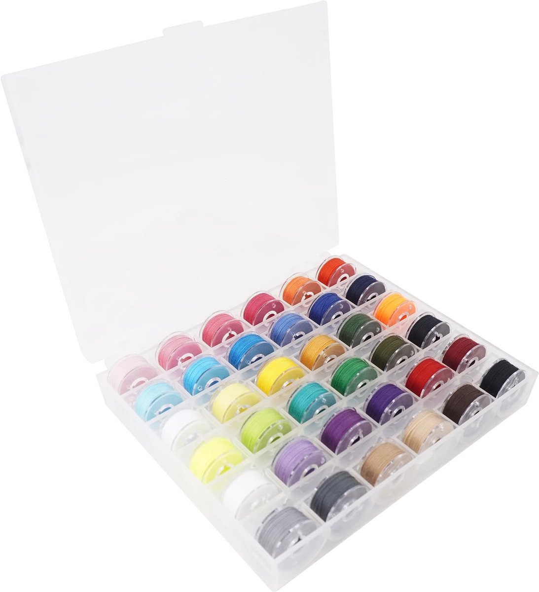 IMPERATORIS® Naaigaren voor Naaimachine – Naaigaren Set / Naai Garen – Garen Set in Naaigarenbox – Naaigaren Box / Doos – Naaigaren Kit – Complete Naai Set - set van 36 veelkleurig
