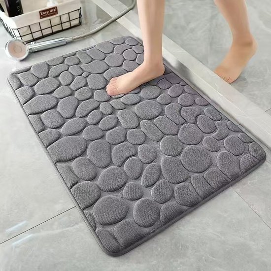 Memory cotton badkamer mat, memory cotton douche mat, absorberend bad mat, badkamer tapijt, douche mat, decoratieve deur mat, anti-slip mat, geschikt voor badkamer, woonkamer, 60 x 90 cm