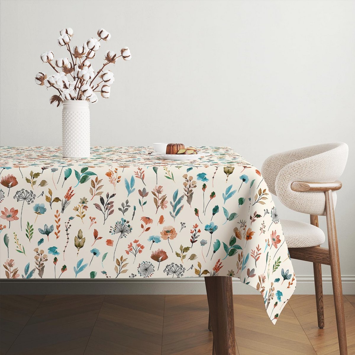 Wasdoek Tafelkleed Garden Beige Rond 140 cm - Waterdicht en Wasbaar