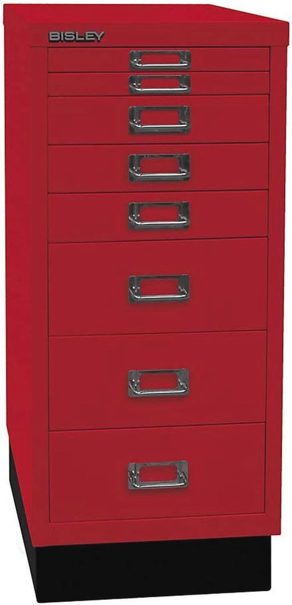 MultiDrawer Opbergmeubel met 8 Laden - DIN A4, Metalen Organizer in Kardinaalrood
