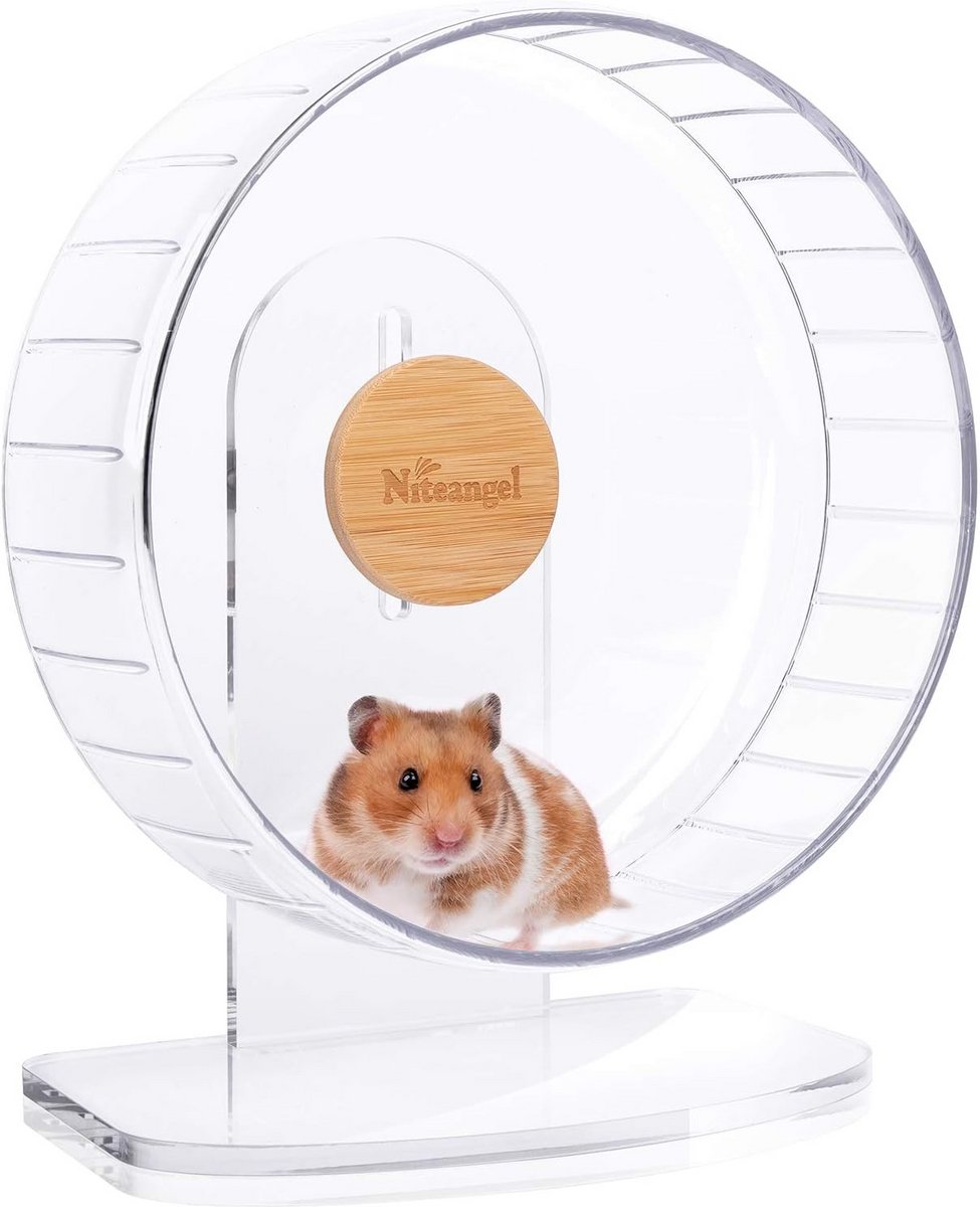 Superstil hamsterwiel met verstelbare standaard voor kleine dieren