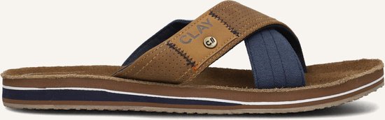 CLAY Slippers Clay002 - Homme - Cognac - Taille 44