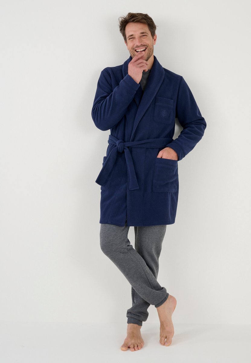 Damart - Kamerjas fleece Thermolactyl - Heren - Blauw - (86-93) S