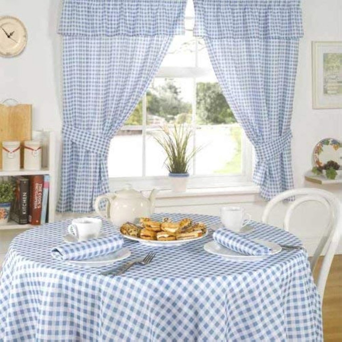 Rood Gingham Tafelkleed Rond 160cm - Ideaal voor Landelijke of Bistrostijl