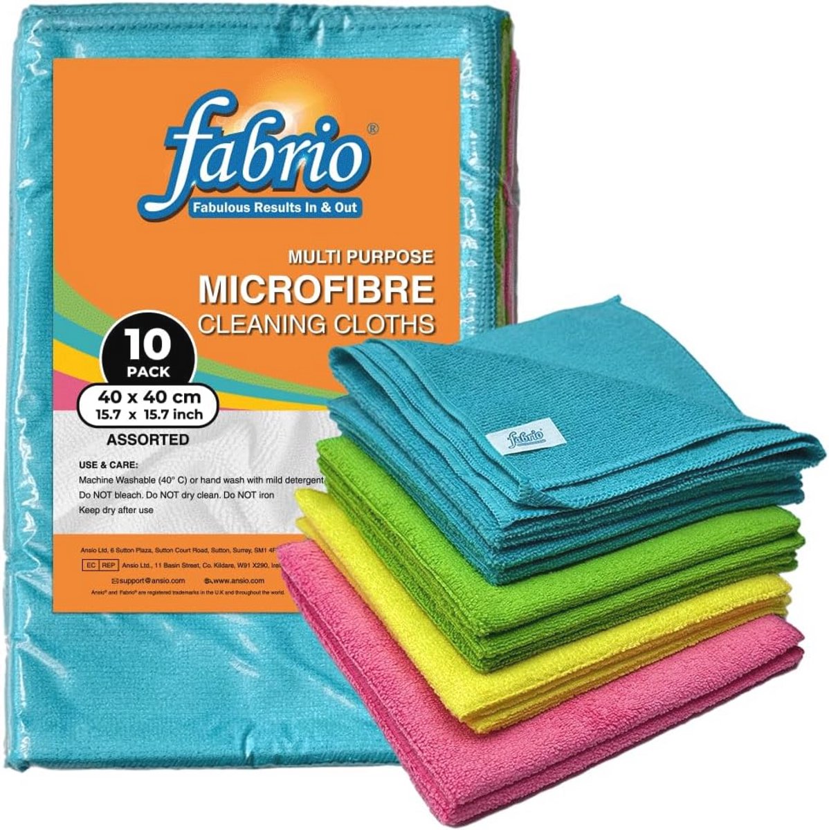 Microvezel Reinigingsdoek Assorti 40cm x 40cm - 10 Stuks