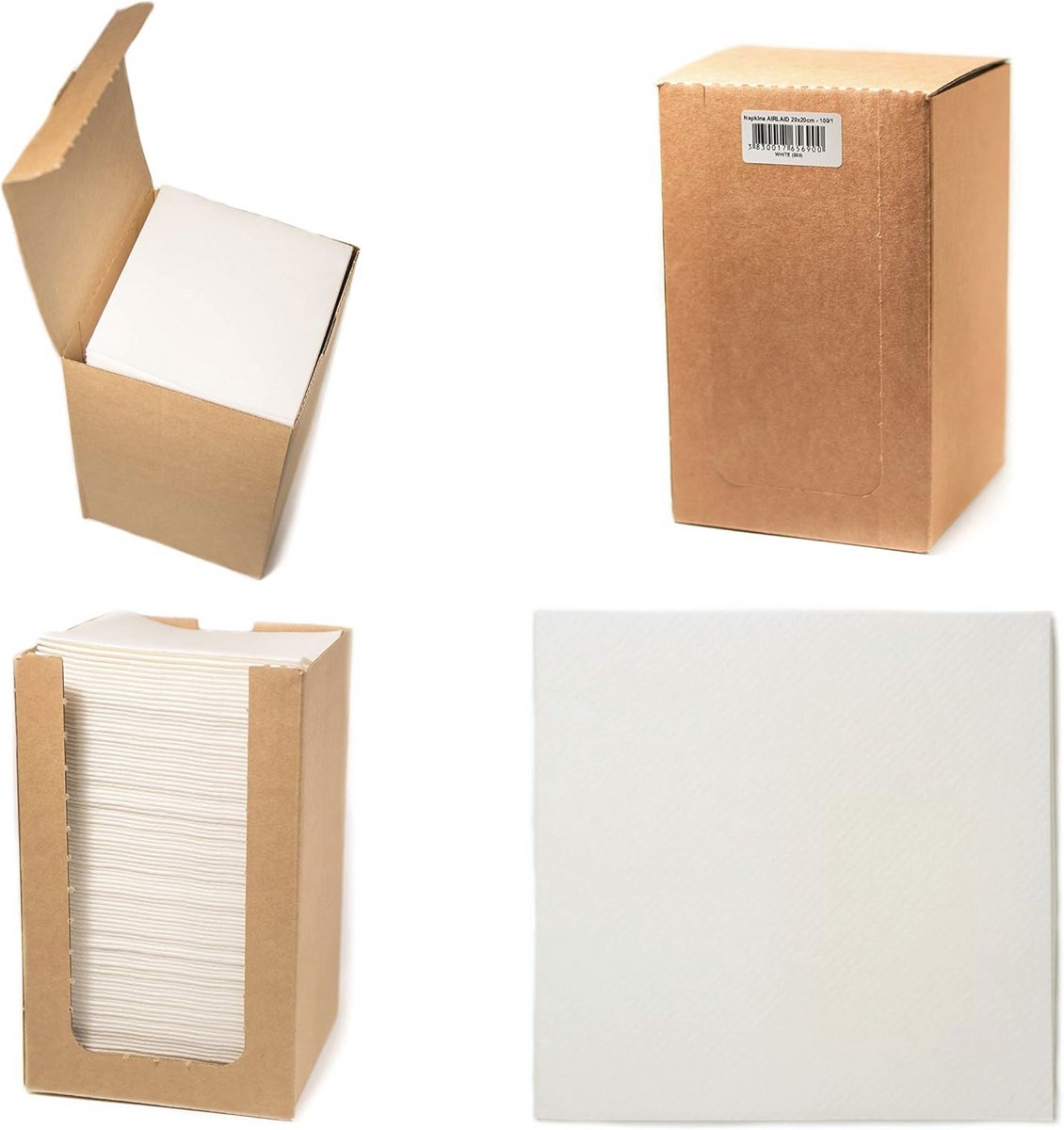 Airlaid Cocktail Servetten 20x20cm - Wegwerpservetten voor Tafeldecoratie