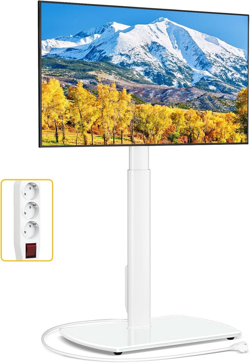 Verstelbare TV-beugel voor 32-65 inch televisies - Draaibaar en Wit tot 35 kg