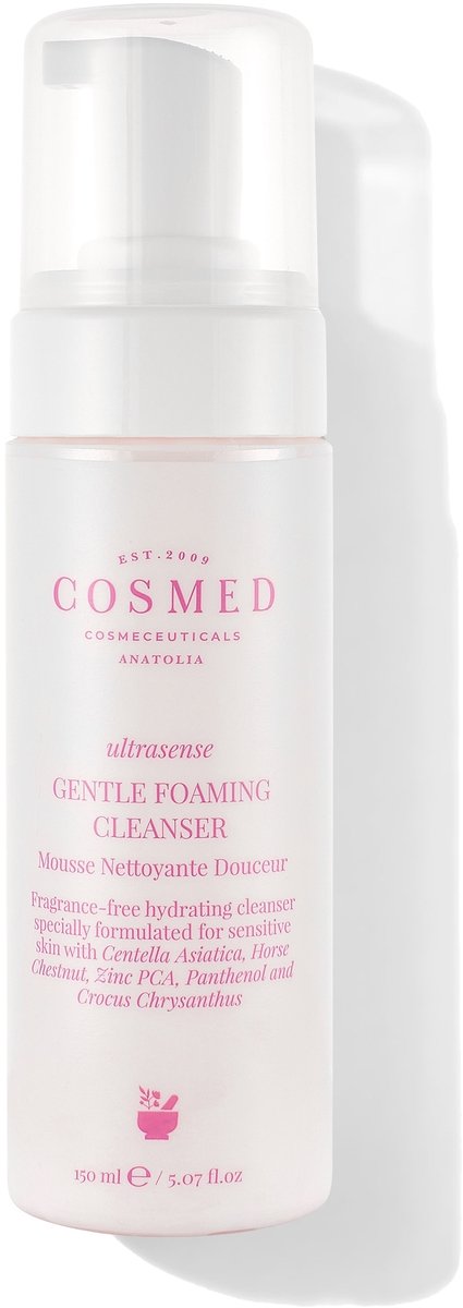 Cosmed Ultrasense – Gentle Foaming Cleanser – Cleansing Foam Gezichtsreinigingsmiddel – Milde Reinigingsmousse voor Gevoelige & Roodgevoelige Huid – 150ml