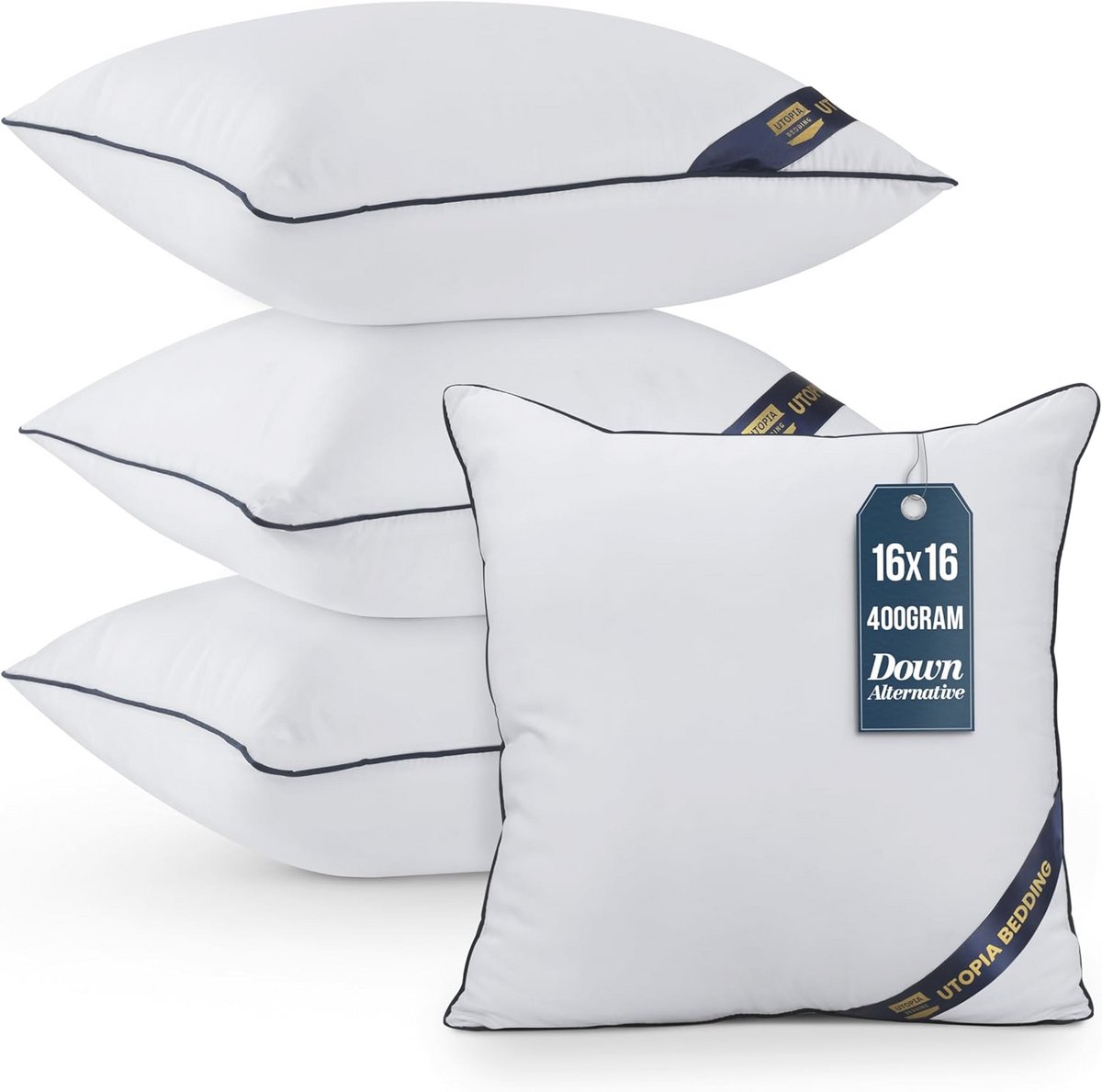 Kusseninzetstukken 40 x 40 cm - Set van 4 - Decoratieve Binnenkussens voor Bank en Stoelen