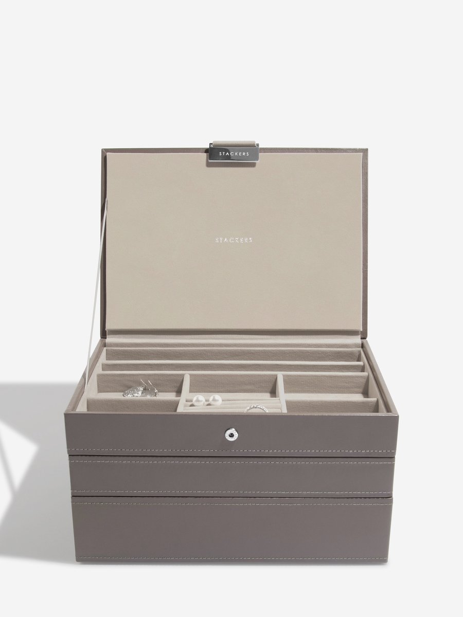 STACKERS 3-Set GREY Sieradendoos - Juwelendoos - Sieradenhouder - Sieraden Organizer