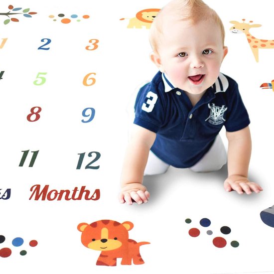 Mijlpaaldeken - Baby - Geboorte - Mijlpaal - Deken - Milestone - Baby shower - Baby cadeau - Herinnering - Het beste kraamcadeau! van Mi — afbeelding 4