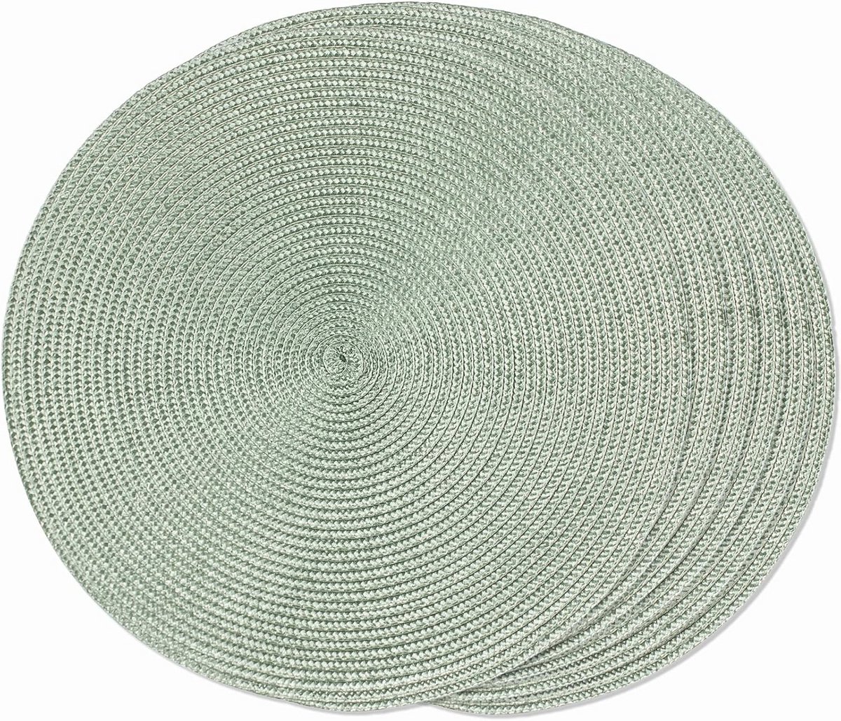 Ronde geweven placemats voor eettafels - wasbare, antislip, 6 stuks, 38,1 cm