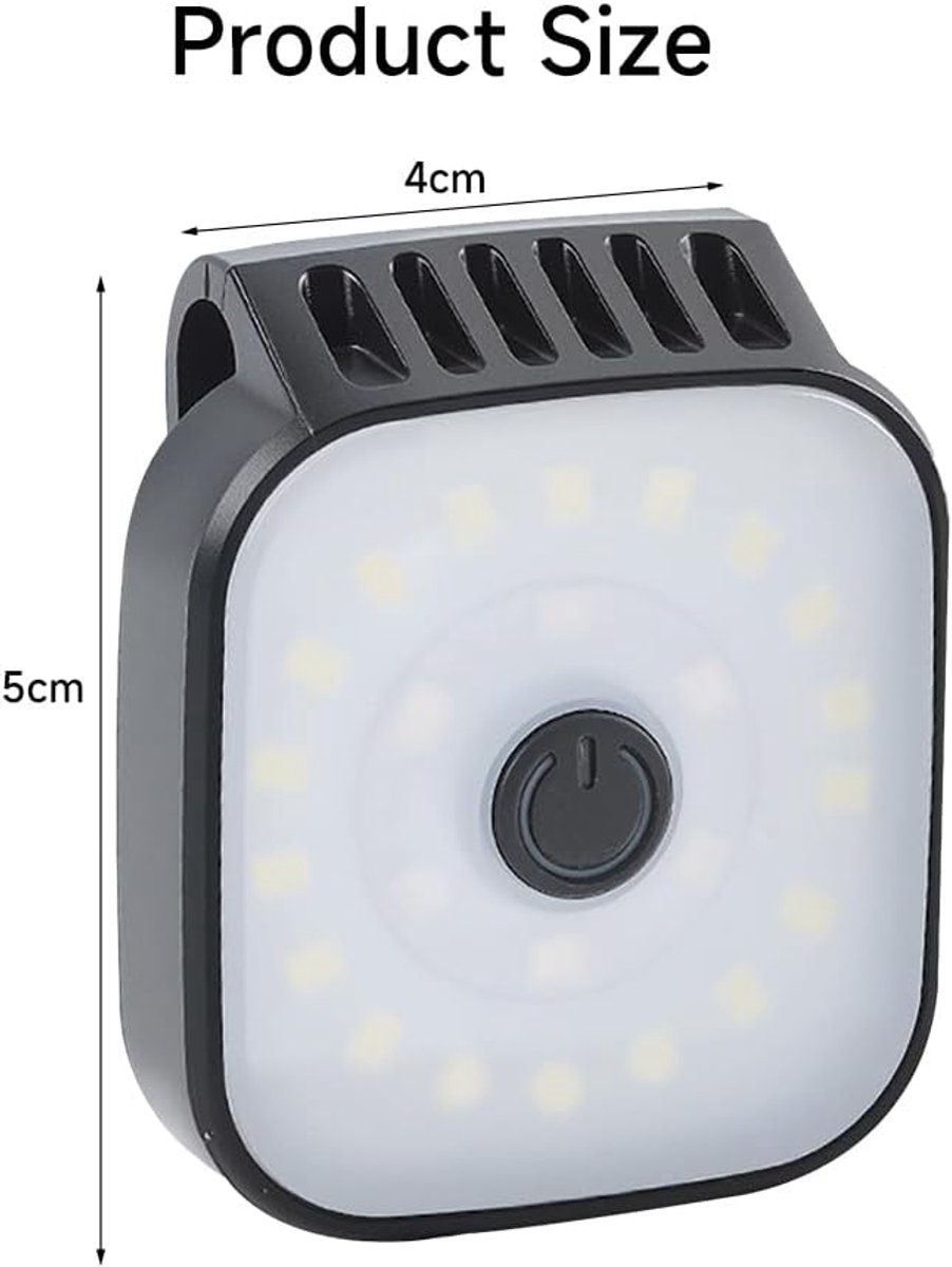 Yuragim Led-cliplamp, 2 stuks oplaadbare koplampen, USB-oplaadbaar, waterdicht, 150 lumen, 4 lichtmodi, ideaal voor nachthardlopen, wandelen