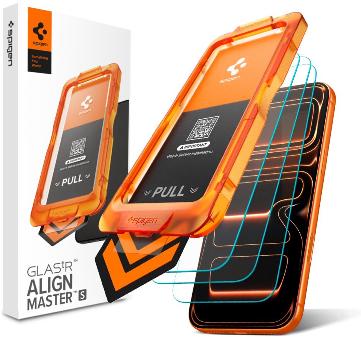 Spigen Glas.tr Slim 3-Pack Voor Iphone 17 Pro Hoogwaardig Beschermend Glas