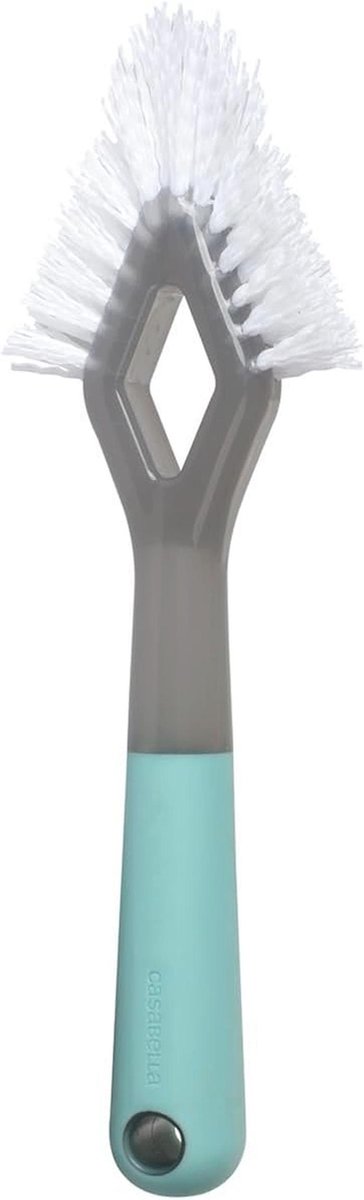 Zware voegborstel voor tegelreiniging, multifunctionele handschrobborstel in grijs/aqua