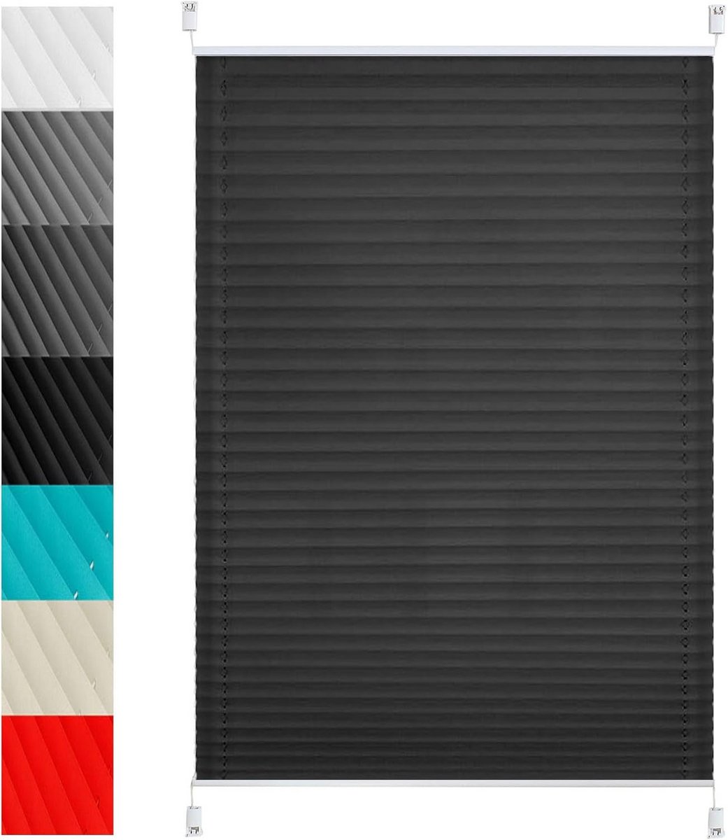 Plisségordijn - Zonwering Gordijn - Privacy Creëren - Montage Zonder Boren - 70 x 90 cm - 