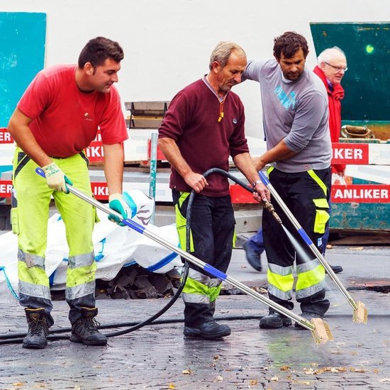 Allecta - Set van 2 Stalen Onkruidborstels voor Tuinieren, Handig Wieden Gereedschap met Massief Houten Handvat van Merkloos	 — afbeelding 4
