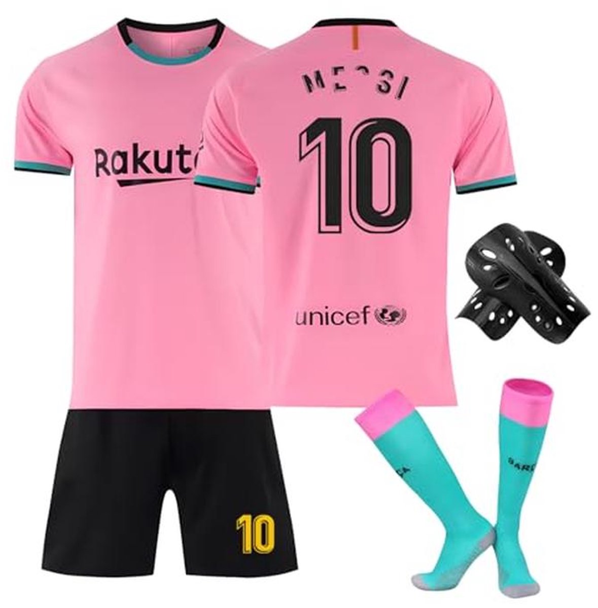 Voetbaloutfit voor kinderen - Voetbalshirt, Korte Broek, Sokken en Scheenbeschermers