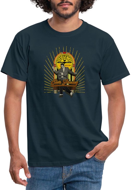 Elvis Presley Sun Record Company Logo T-Shirt Heren