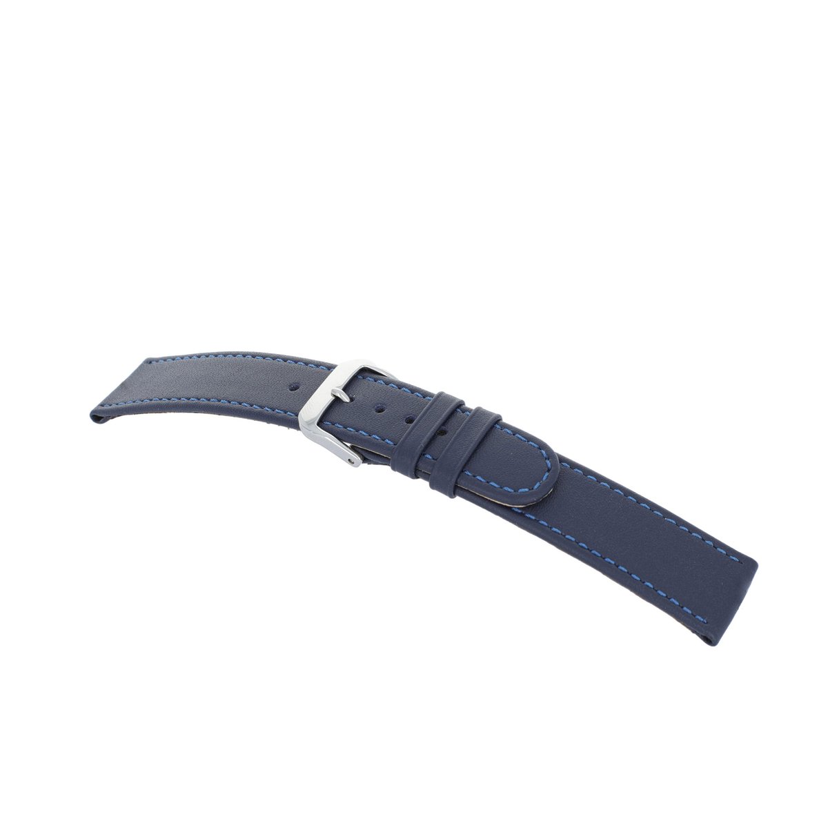 Lederband Louisville 12mm donkerblauw glad
