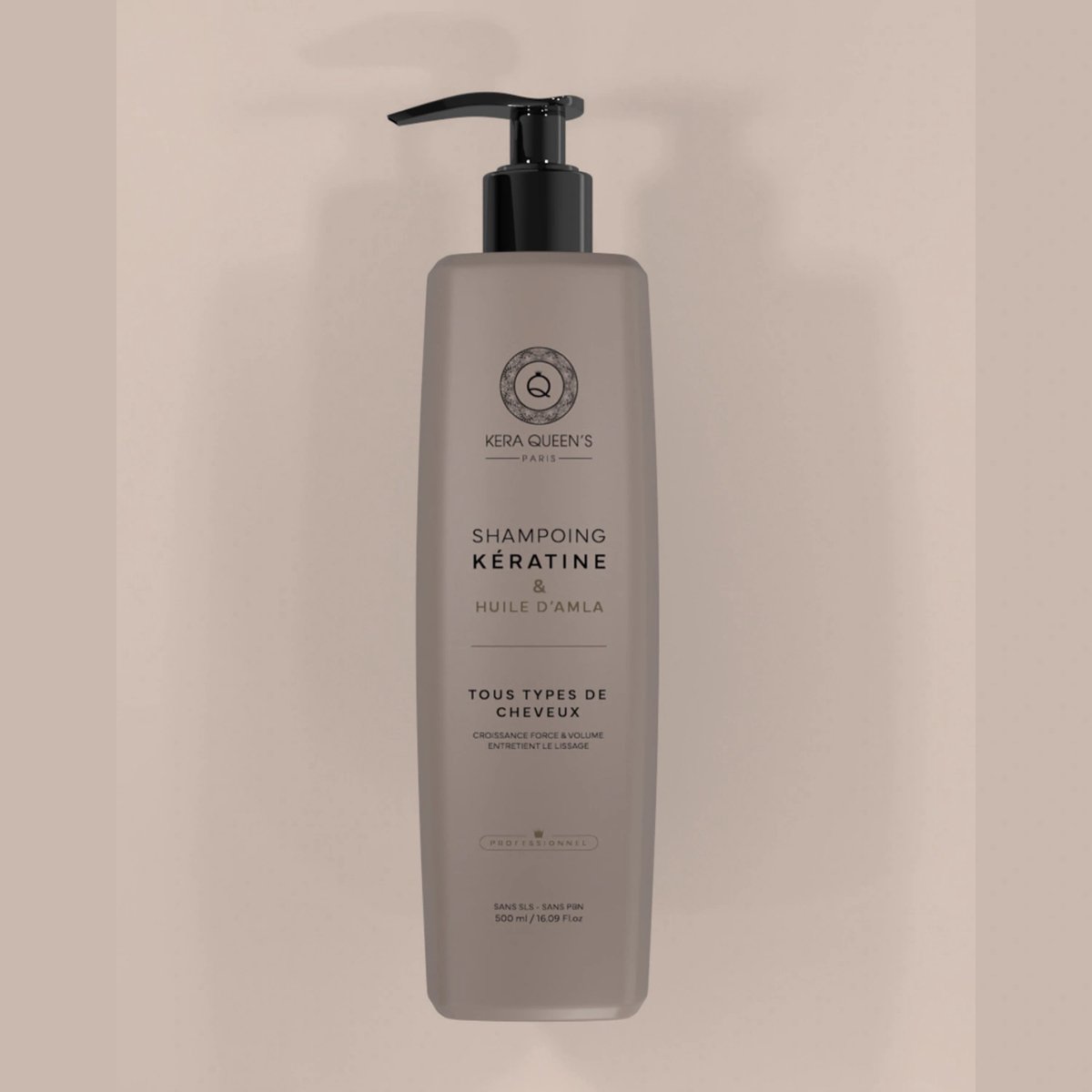 Kera Queens | professionele Shampoo met Keratin & Amla Extract - Bruin en Kastanjekleurig haar - 500ml - Vegan