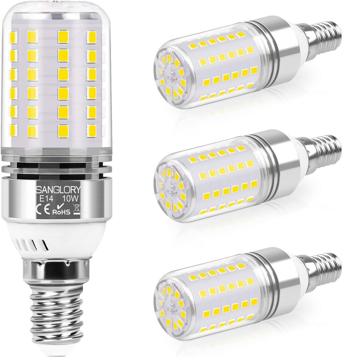 E27 LED-gloeilampen 10W neutraal wit - Vervang 90W halogeenlampen - 4 stuks