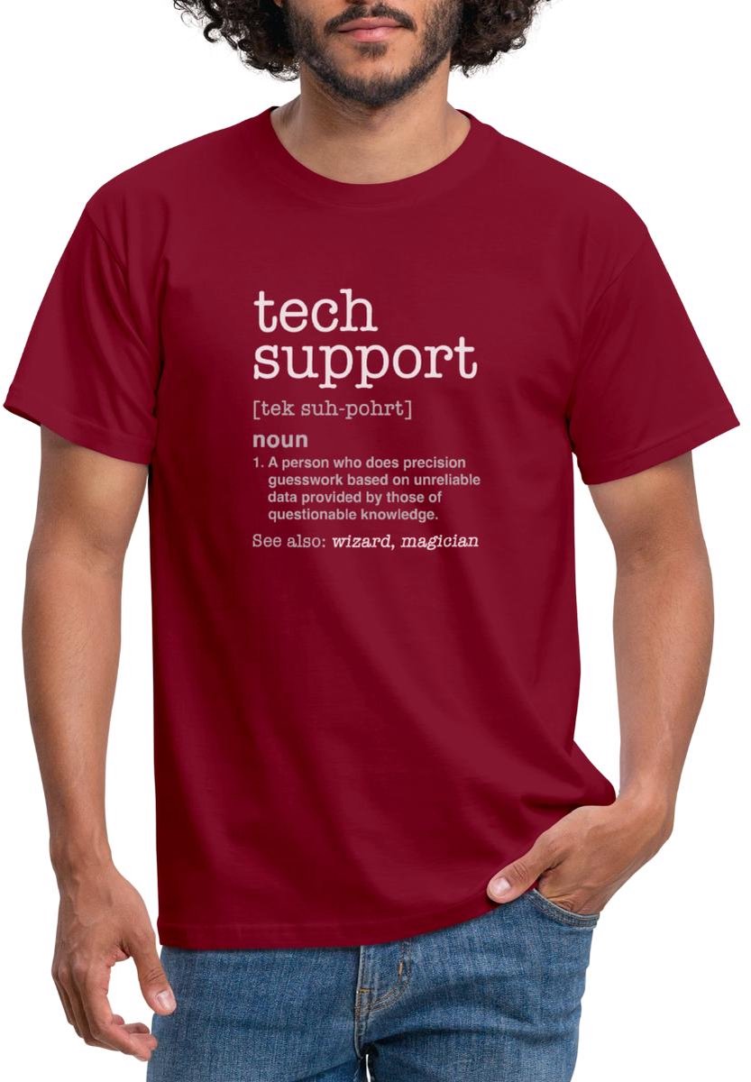 Tech Support Definitie T-Shirt Heren