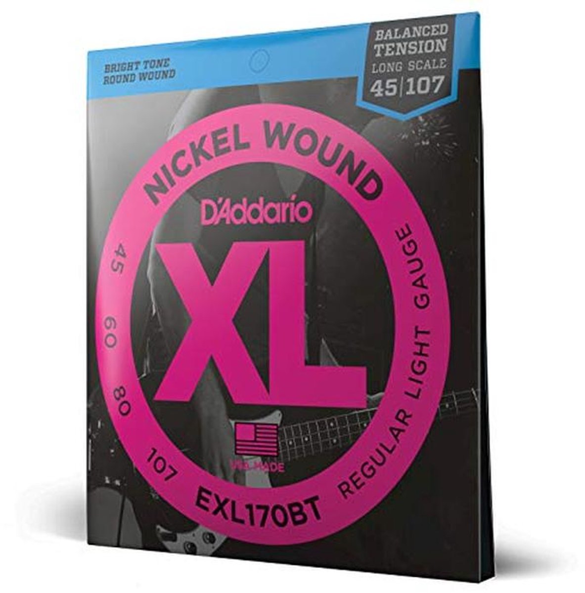 Basgitaar Snaren 45-107 Gauge Nikkel Gewonden - Balanced Tension Light