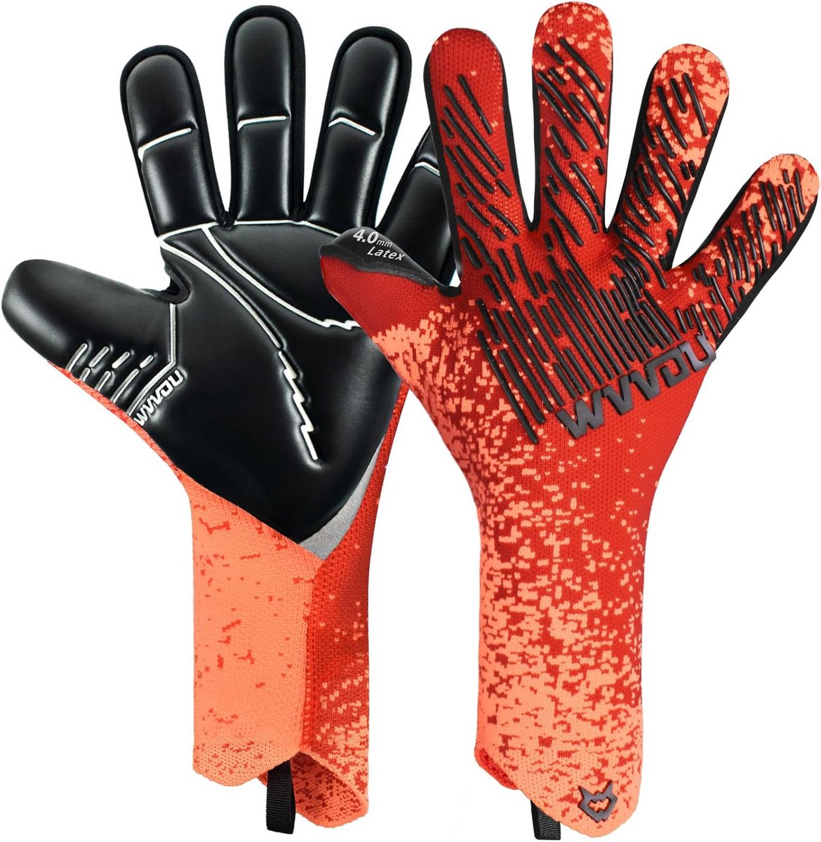 Voetbal Keepershandschoenen voor Heren - Ademend, Supergrip, Latex 4+3 mm, Oranje, Maat 7