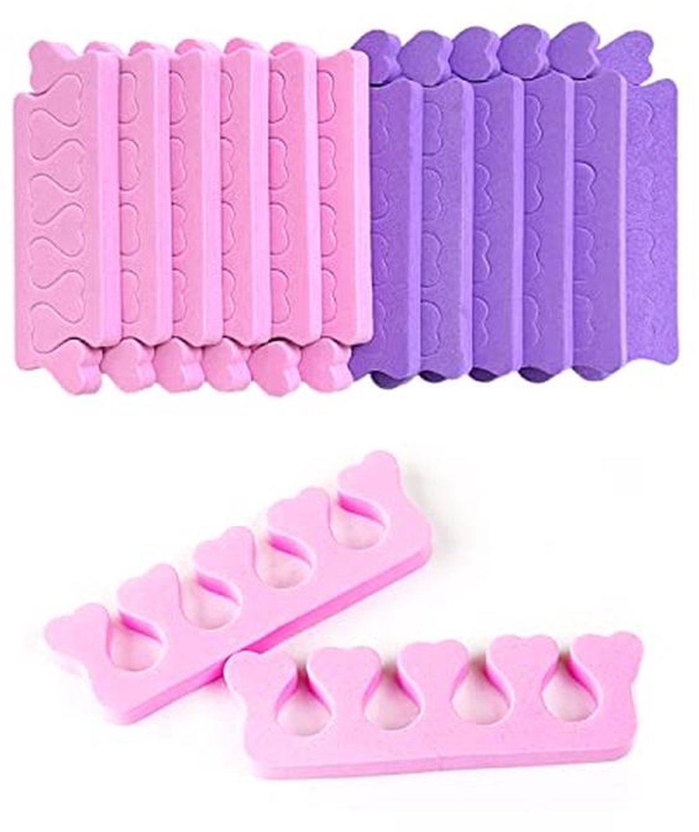 24 Stuks Katoenen Vinger en Teen Verdelers voor Nail Art en Pedicure