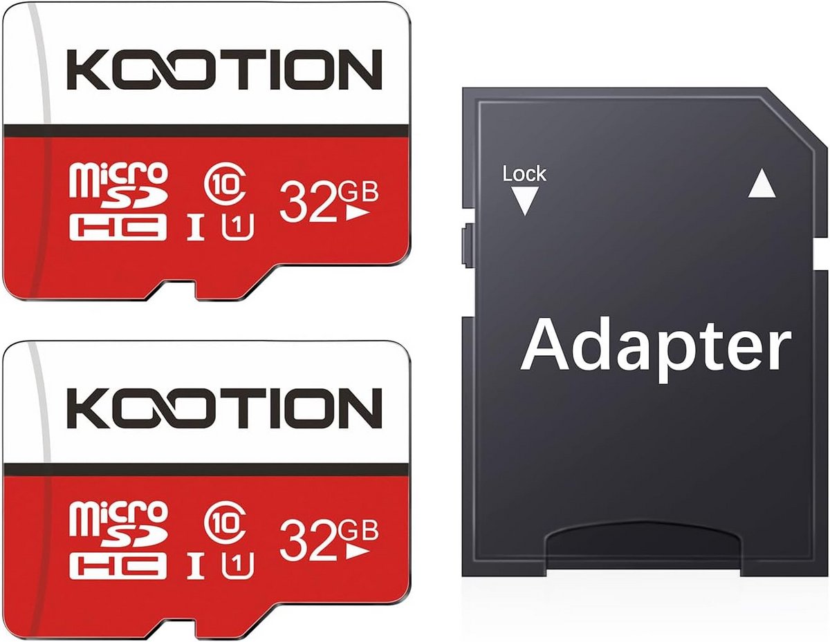2-pack 32 GB Micro SD-kaart - Hoge snelheid, Klasse 10, UHS-I