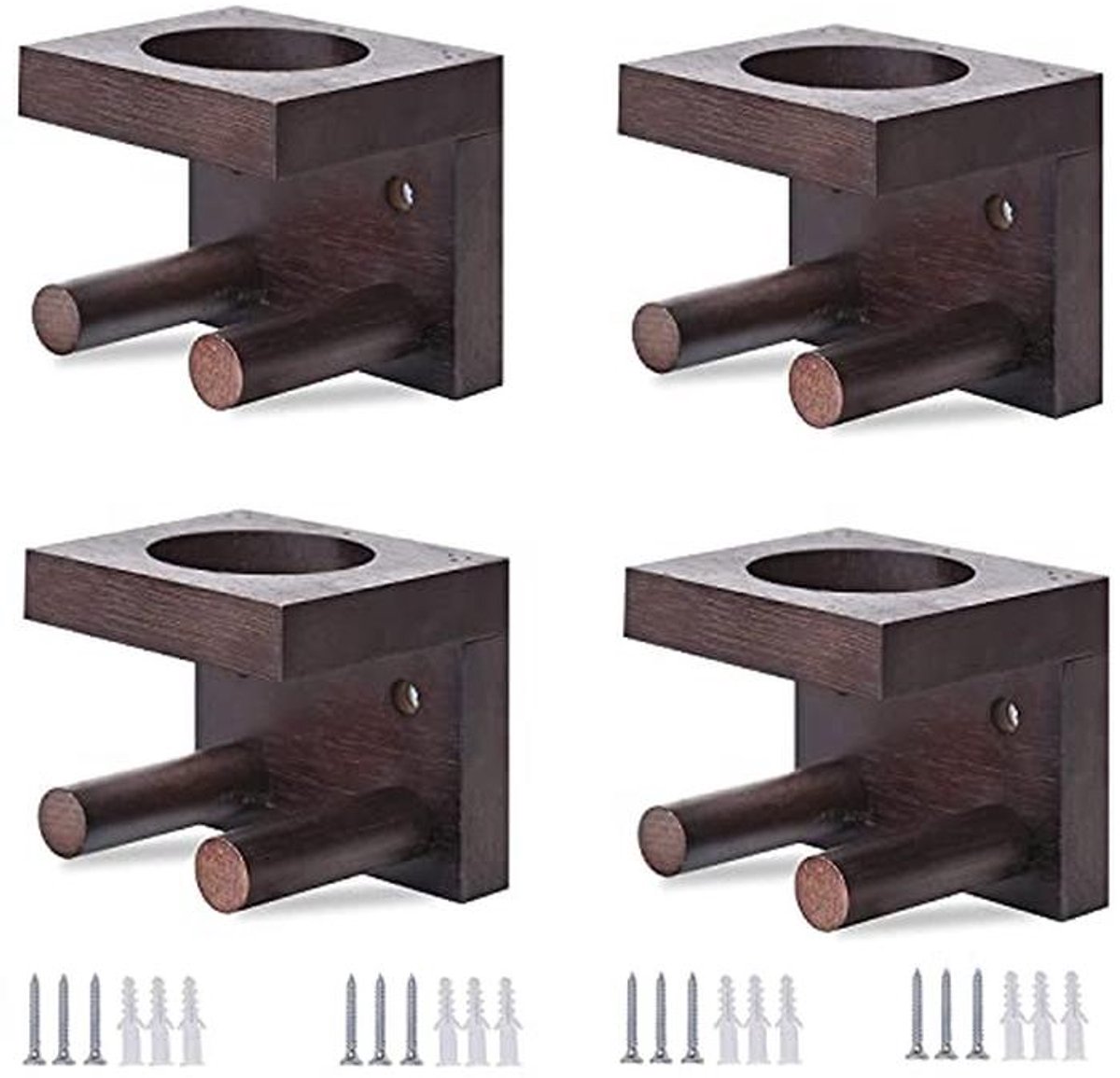 4 Pack Baseball Bat Wall Mount Display Stand