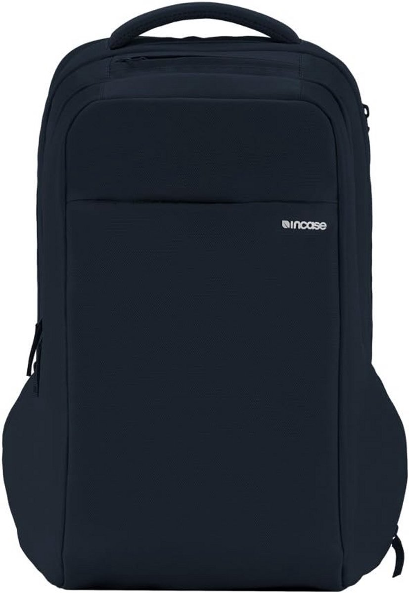 Marineblauwe laptoptas rugzak van nylon (39,6 cm) - Effen kleur