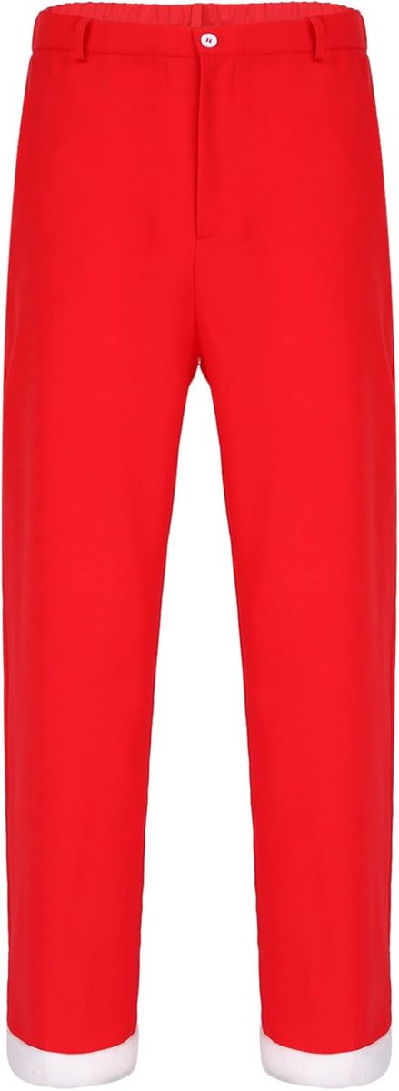 Lange Fluwelen Kerstbroek voor Heren met Zak en Trekkoord